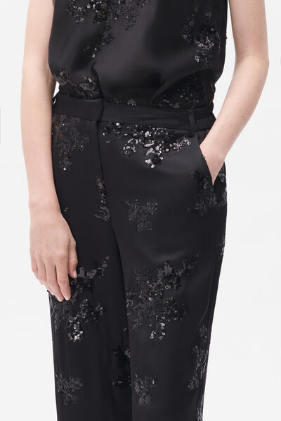 Pantalon placidi noir femme