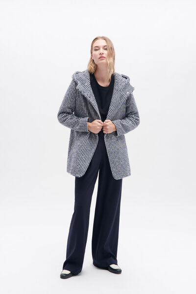 Manteau gnew verise bleu marine femme