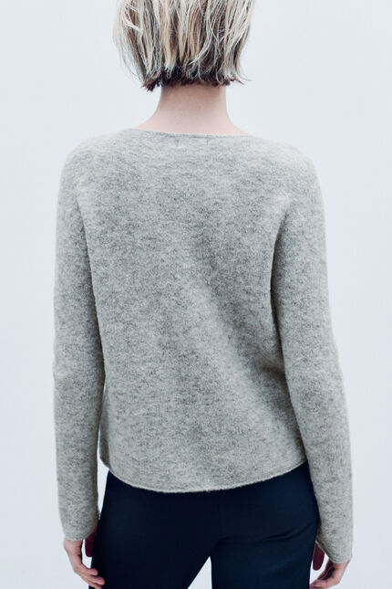 Pull Beverly made in Italy gris clair femme