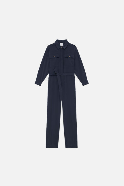 Combinaison carmin bleu marine femme