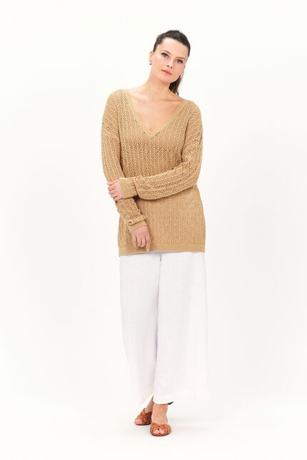 Pull menzo couleur or femme