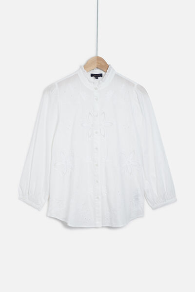 chemisier nate blanc femme