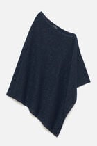 baltia poncho navy blue woman