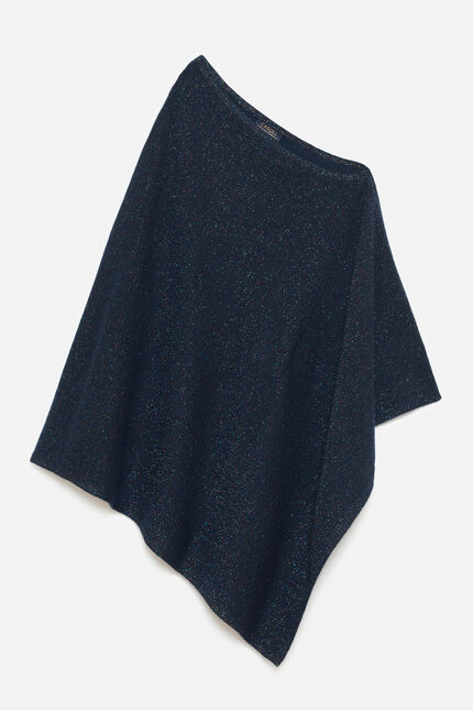 baltia poncho navy blue woman