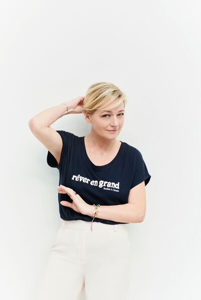 T-shirt Tolivia blu navy donna