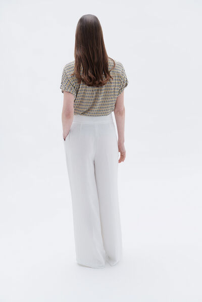 Pantalon theophane ivoire femme