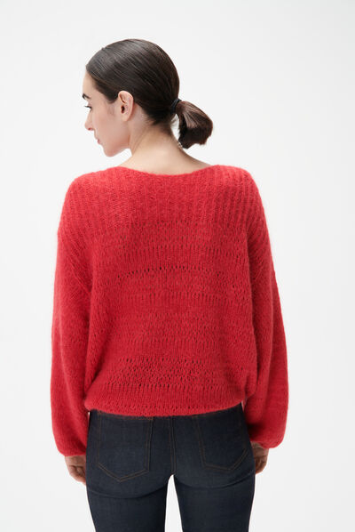 Pull mcandy rouge femme