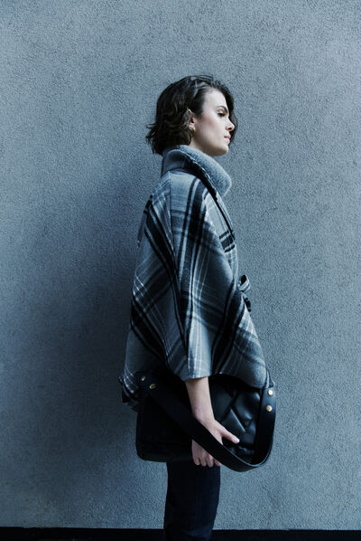 Poncho hacaro noir femme