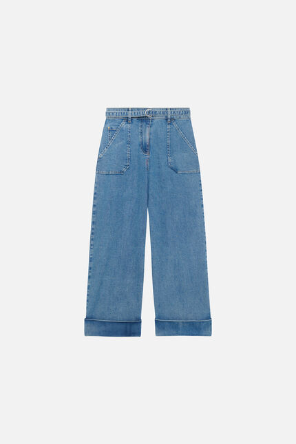 Pantalon Positani denim baby bleu femme