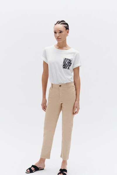pantalon melody taupe femme