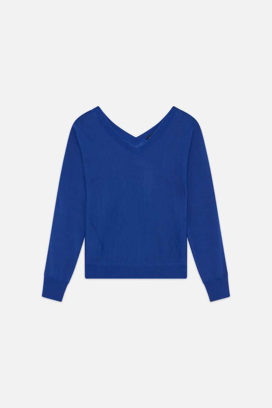 Pull Mcallista bleu electrique femme