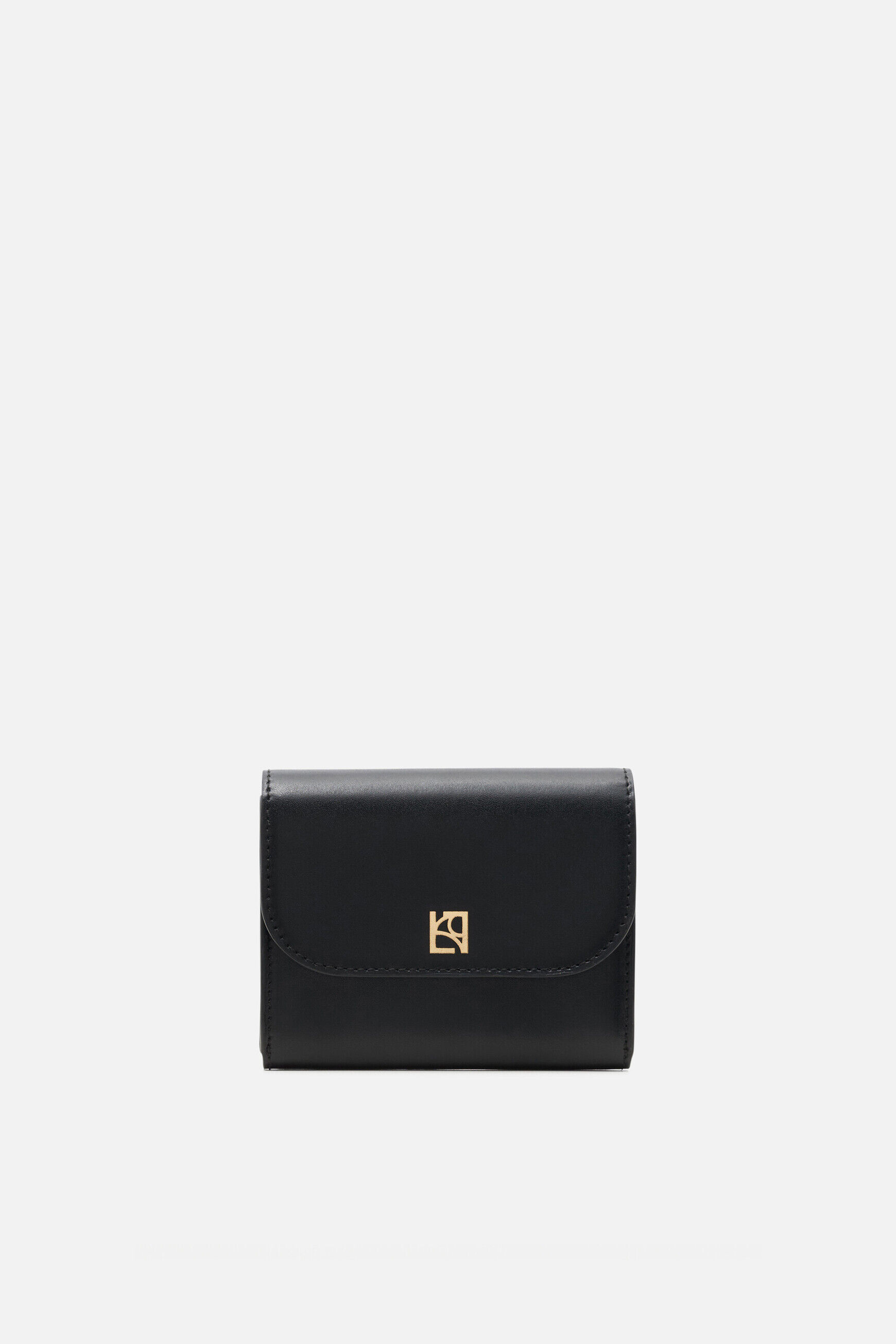 Porte-cartes sully en cuir naturel noir femme