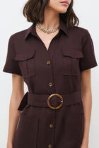 Rlaurine dress dark brown woman