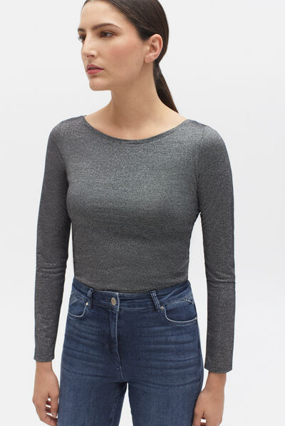T-shirt Jude grigio argento donna