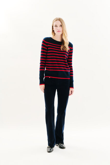 Maglione mzoely 100% cashmere blu navy donna
