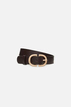 Leonie2 belt dark brown woman