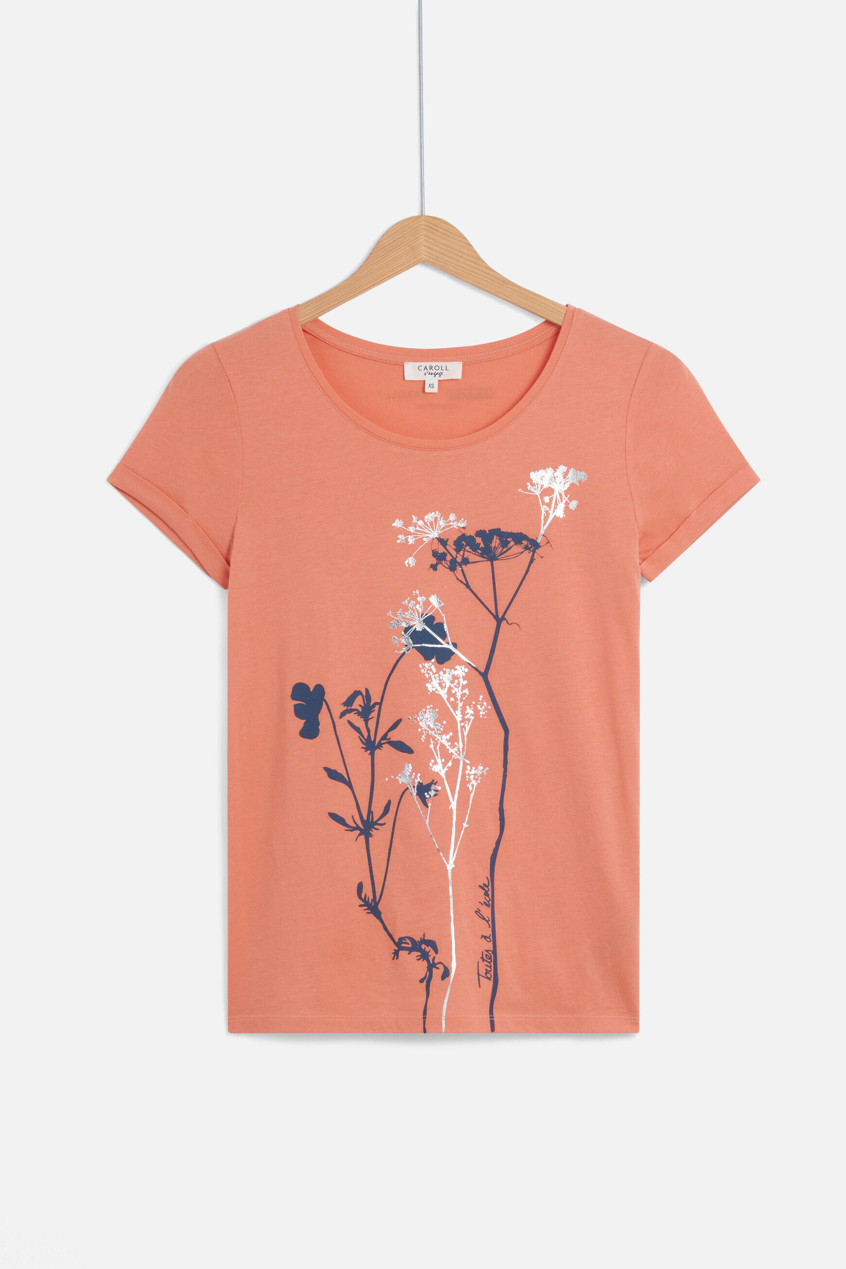 t-shirt maxine rose corail femme