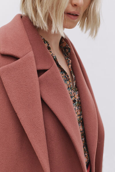 manteau norton vieux rose femme