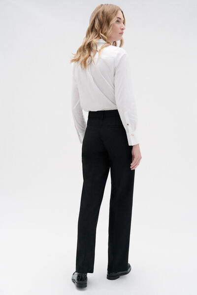 pantalon octavio droit noir femme