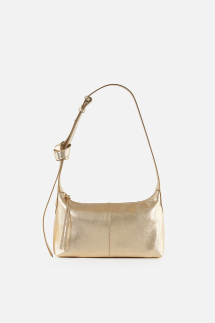 Bolso Soa de cuero natural color oro mujer