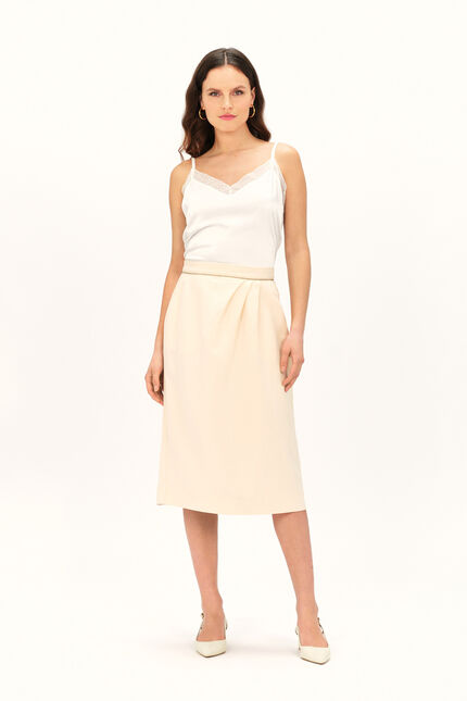Jupe jilene creme femme