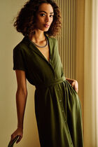 Rtifanny2 dress khaki green woman