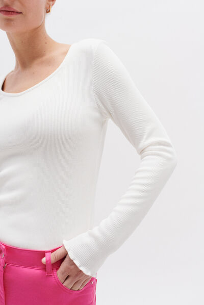 T-shirt Diana ivoor vrouw