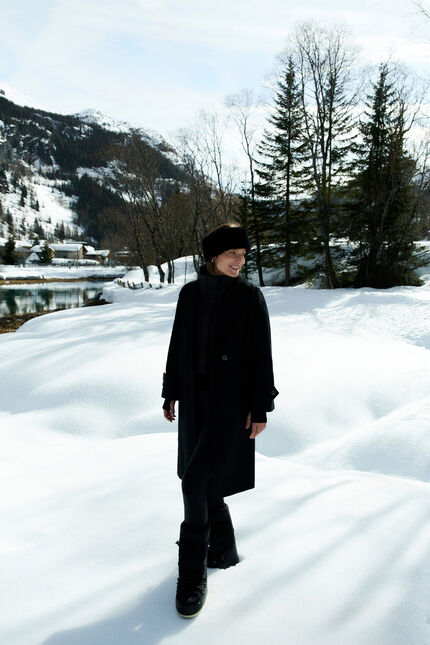 Manteau mrouge1 noir femme