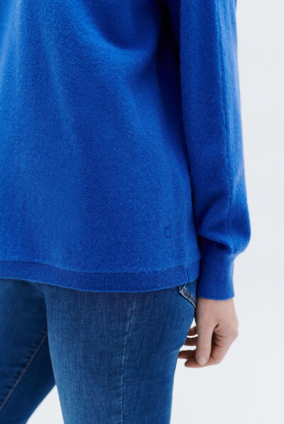 Pull mamelie bleu electrique femme