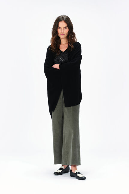 Poncho hera 100% cachemire noir femme