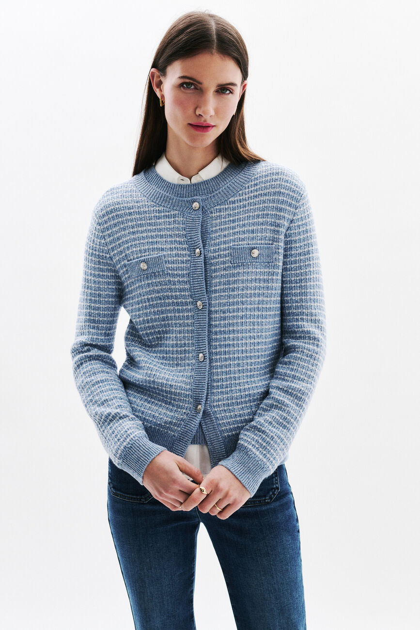 Gilet Mleonie denim baby bleu femme