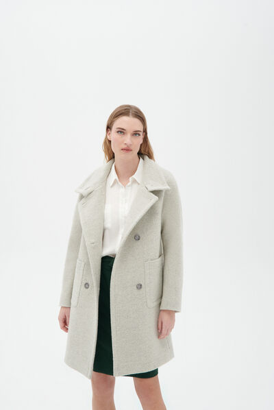 Manteau geniou ecru femme