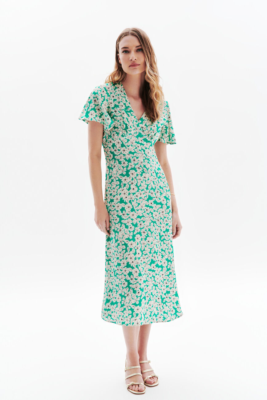 Jurk Rosely1 vert canard vrouw