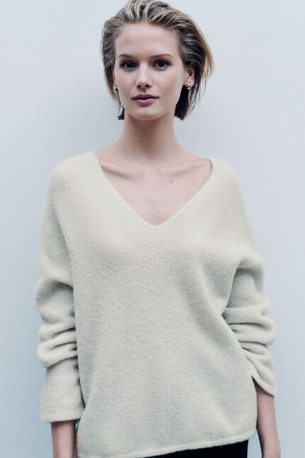 Pull Mterry made in Italy ivoire femme