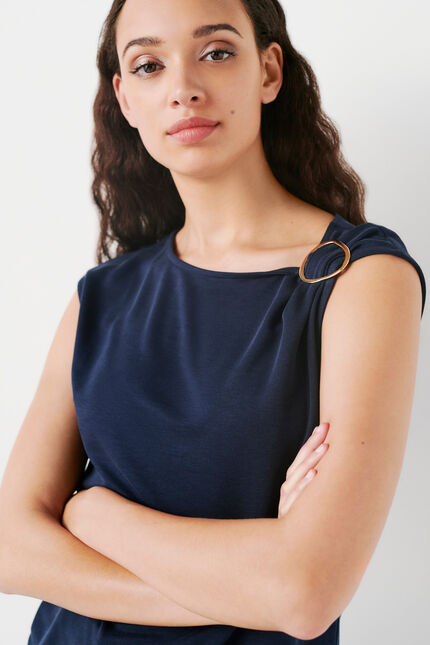 T-shirt tnala bleu marine femme