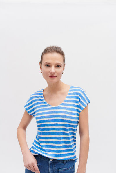 t-shirt murina bleu electrique femme