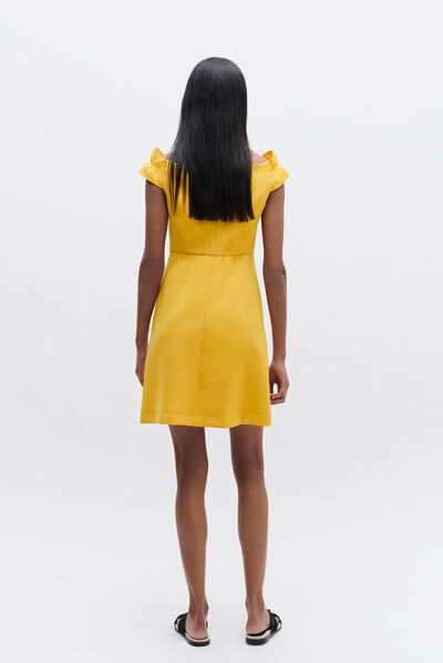 Robe margaux jaune or femme