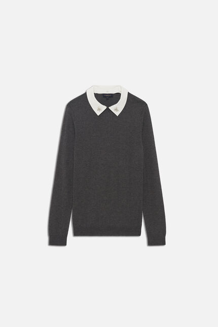 Pull mwilford gris fonce femme