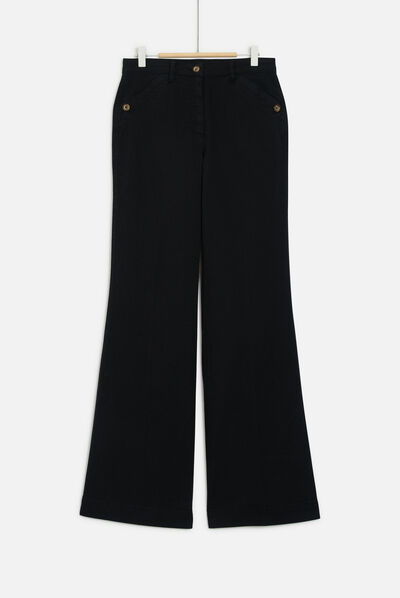 pantaloni lazzaro nero donna