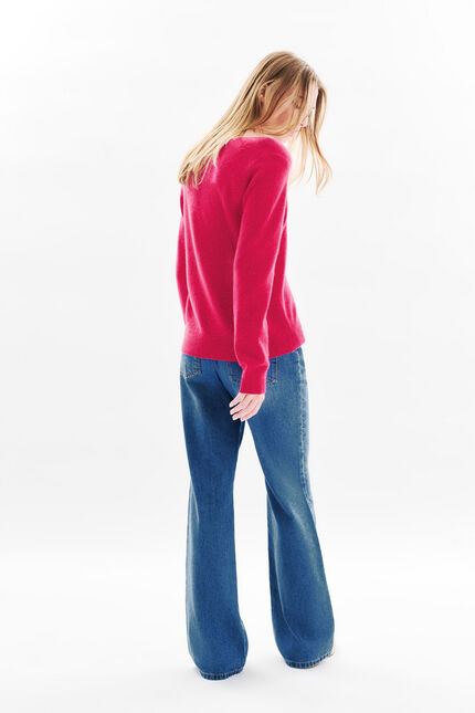 marianne2 100% cashmere sweater raspberry pink woman