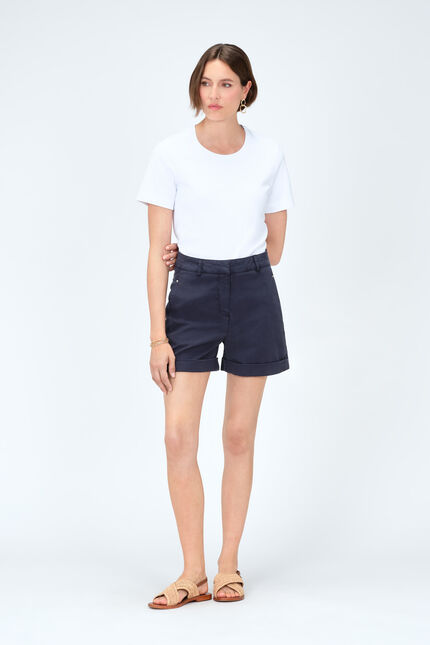 Short sauvage bleu marine femme