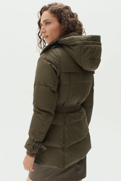 Piumino Axelle verde cachi donna