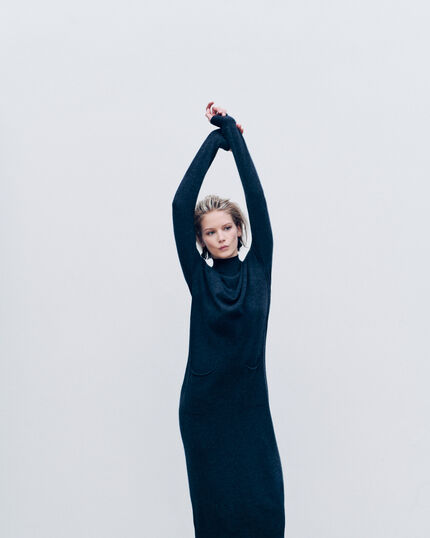 Robe Rnora made in Italy gris fonce femme