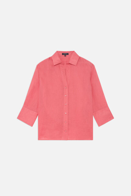 Hemdbluse Coraline 100% Leinen rose damen