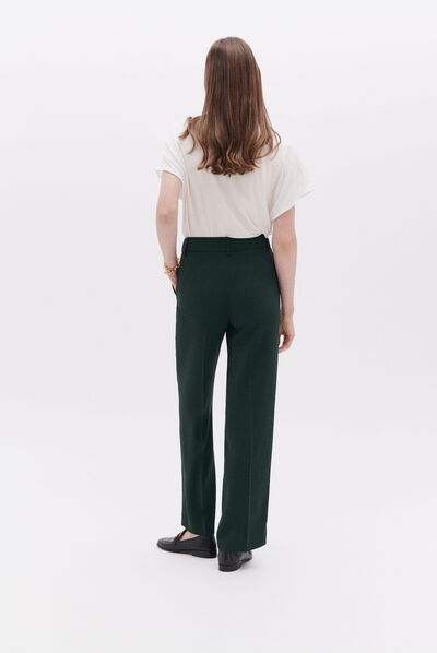 Pantalon paolino vert fonce femme