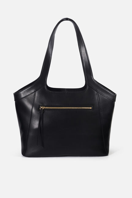 Sac sacha en cuir naturel noir femme