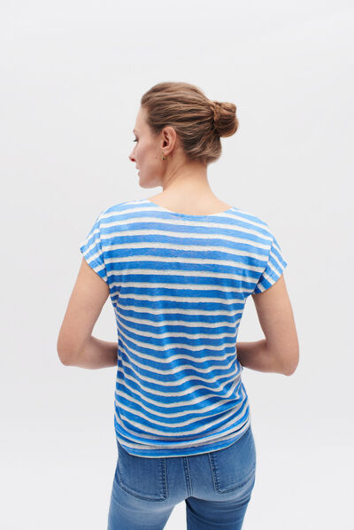 t-shirt murina bleu electrique femme