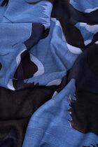 Lawson 100% wool scarf navy blue woman