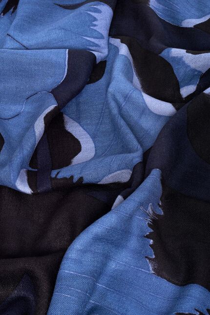 Foulard Lawson 100% laine bleu marine femme