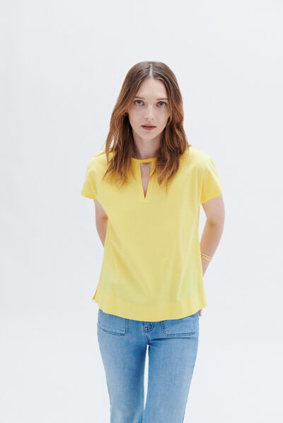 T-shirt tilda jaune femme